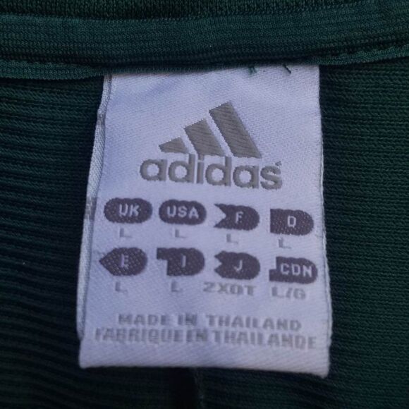 Green White Stripes Adidas Tank Top size Large - Picture 2 of 6